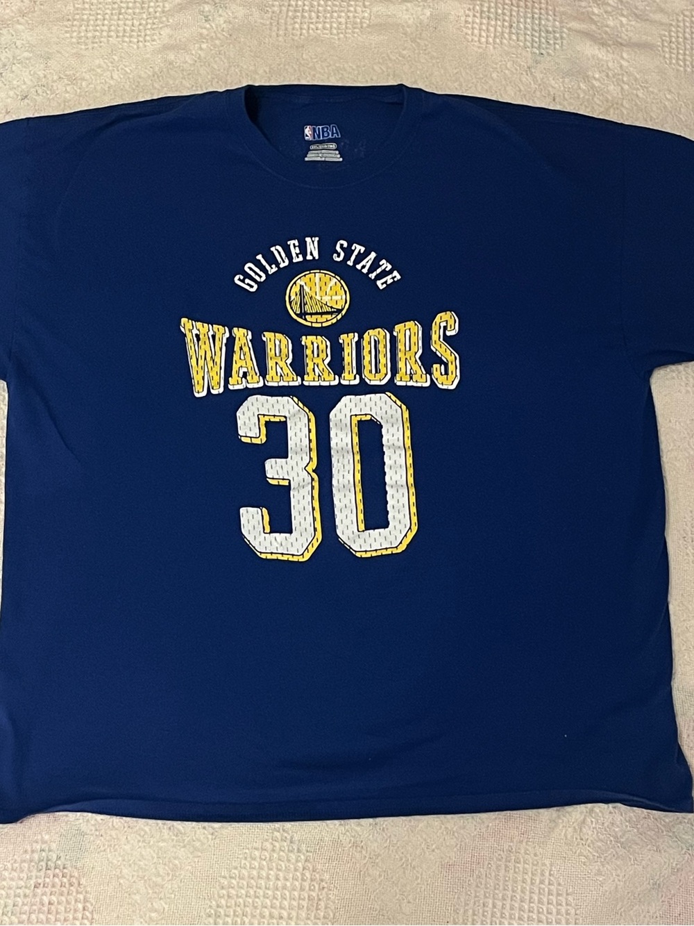 NBA Golden State Warriors Blue Tee with Yellow & White Graphics